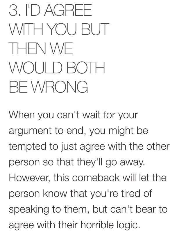 a poem written in black and white with the words, 3 i'd agree with you but then we would both be wrong