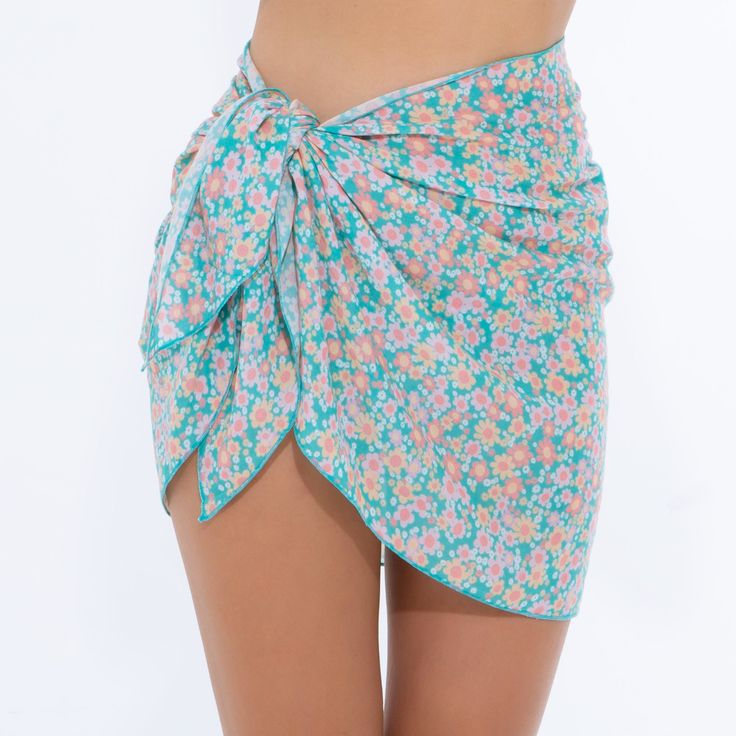 Fiorella sarong - Lolli Swim Beachy Floral Print Sarong For Summer, Summer Floral Print Sarong Beachwear, Summer Patterned Printed Sarong, Floral Print Beach Sarong, Summer Printed Patterned Sarong, Cute Outfit, Birthday Wishlist, Sarong, Wear It