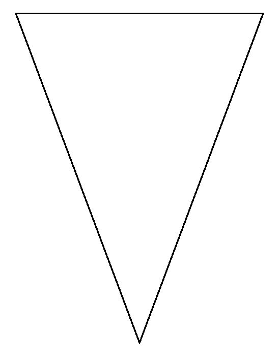 a triangle is shown in black and white