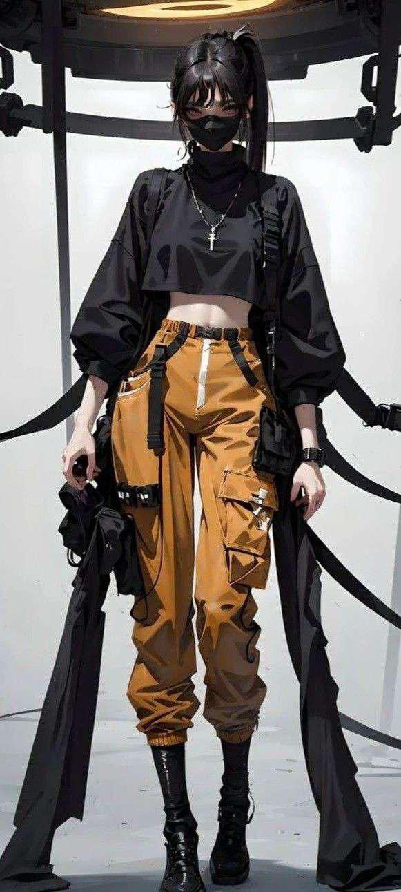 Cyberpunk High Fashion, Futuristic Japanese Fashion, Cyberpunk Clothes Drawing Reference, Bohemian Cyberpunk, Kimono Cyberpunk, Chinese Cyberpunk Fashion, Cyberpunk Aesthetic Outfit Anime, Futuristic Cyberpunk Fashion, Cyberpunk Shorts