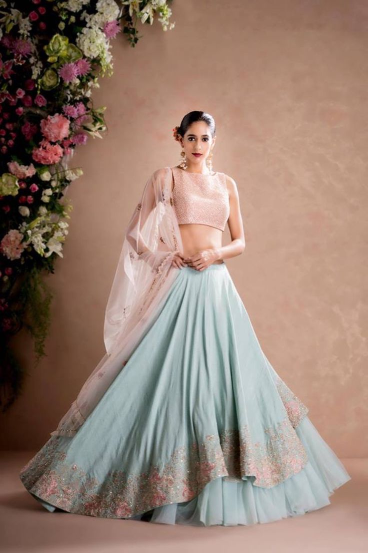 Indian Lehenga Choli, Indian Outfits Lehenga, Wedding Lehenga Designs, Indian Bridal Lehenga, Blue Lehenga, Red Lehenga, Indian Bridal Dress, Traditional Indian Outfits, Indian Gowns Dresses