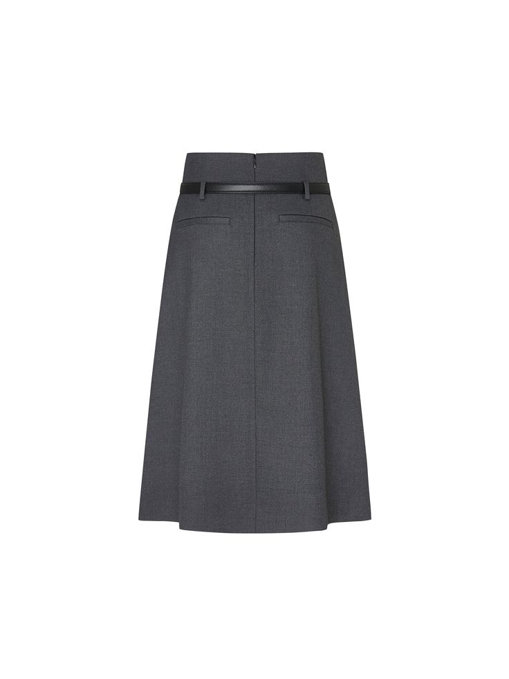 MO&Co. Women's Pleated Midi Skirt with Belt Features : - Pleated front skirt with belt, back zipper- High waist A-line silhouette- Midi length, side pockets and back mock pockets Code: MBC1SKTT01The back length of size S is 61.5cmMATERIALS & CARE Material: 69% Polyester 29.3% Viscose 1.7% SpandexGentle machine wash below 30°CDo not bleach, hang to dryDo not tumble dry, low ironDo not soak, do not expose to the sunWash with neutral detergentMesh bag, wash with like colorsNote: Remove accessories Modern A-line Skirt For Workwear, Formal Fitted Skirt With Belt Detail, Fitted Pleated Flared Skirt With Belt Loops, Belted Skirt For Workwear In Fall, Belted Skirt For Fall Workwear, Fall Workwear Belted Skirt, Modern Skirt With Belt Loops For Work, Fall Workwear Belted Pleated Skirt, Workwear Flared Skirt With Belt Loops