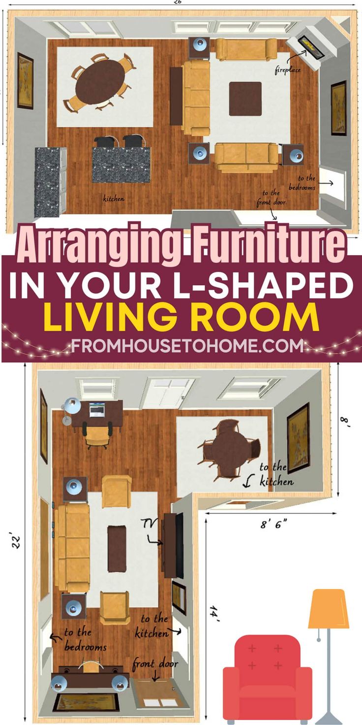 arranging furniture in your l-shaped living room L Shaped Living Room Layout, Awkward Living Room, Living Room Layout Ideas, L Shaped Living Room, Room Layout Ideas, Arrange Furniture, Arranging Furniture, Big Comfy Chair, Living Room Floor Plans