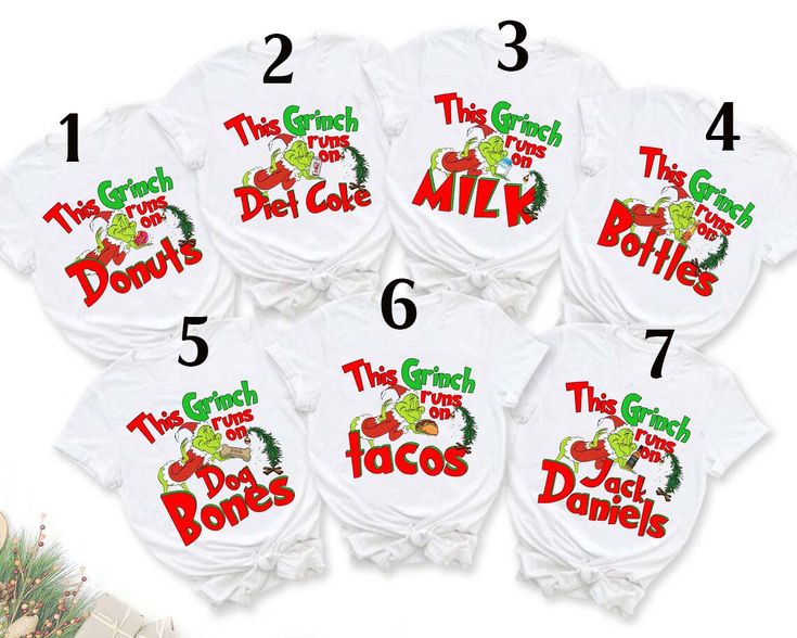 Christmas Family Grinch Family Matching T Shirt Christmas Funny Shirt Ideas, Matching Grinch Pajamas, Fun Christmas Shirts For Family, Funny Grinch Shirts, Grinch Pajamas Families, Christmas Tshirts For Family, Cricut Christmas Shirts Family, Family Grinch Shirts, Grinch Shirts For Kids