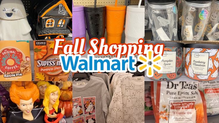 several different items are on display for sale at walmart, including pumpkins and other halloween decorations