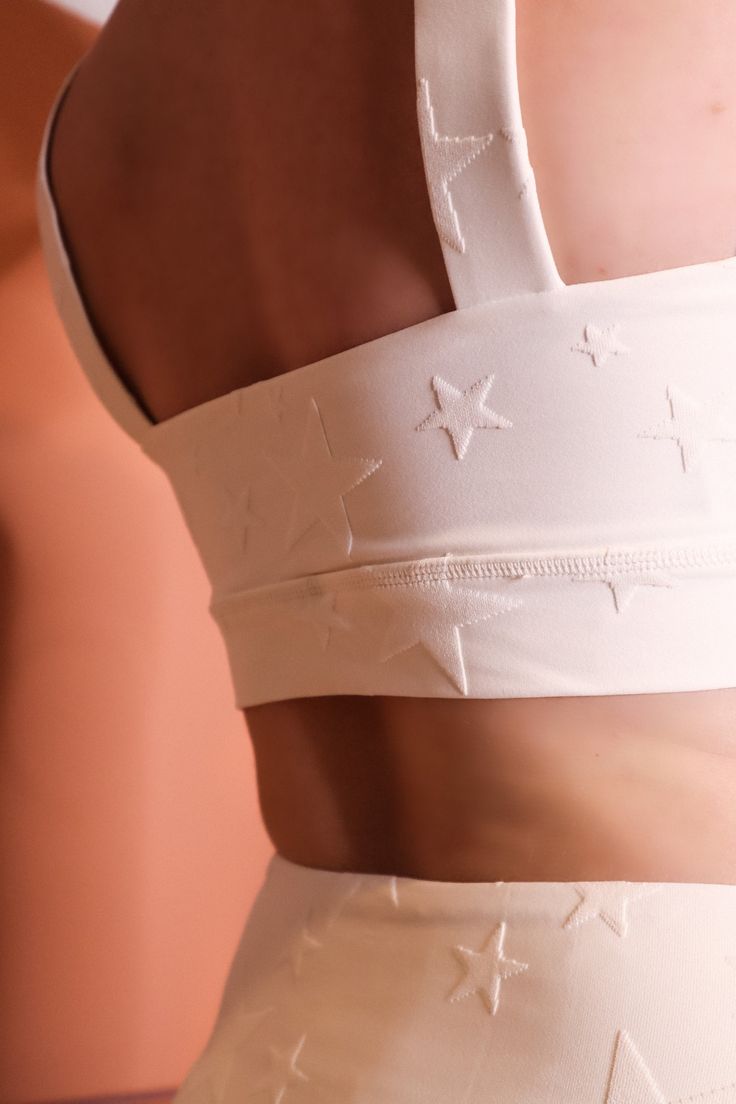 Featuring an all-over star texture. This sports bra is constructed from our best-selling TACTEL fabric + zips closed at the front. Pair with our Seeing Stars High Waisted LeggingFabric: 85% TACTEL®, 15% spandexTACTEL is a soft, breathable, durable, supple, nylon 66 microfiber 20% lighter than most fabrics + dries eight times faster than cotton.Tummy controlMoisture-wickingFour-way stretch Star Texture, Zip Up Sports Bra, Fabric Inspiration, Squat Proof, Fantasy Fashion, High Waisted Leggings, Beach Pictures, Zip Up, Aesthetic Clothes