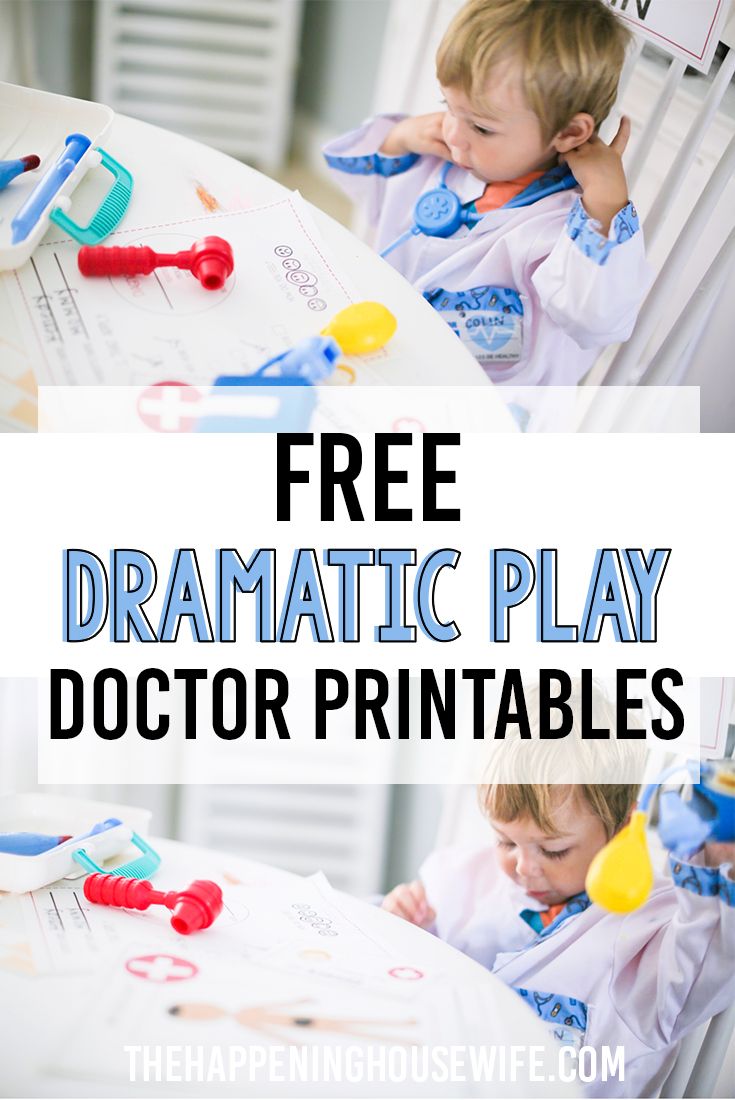 the free dramatic play doctor printables are perfect for toddlers and preschoolers