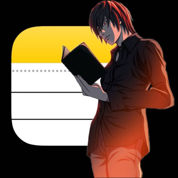 an anime character holding a book in his hands