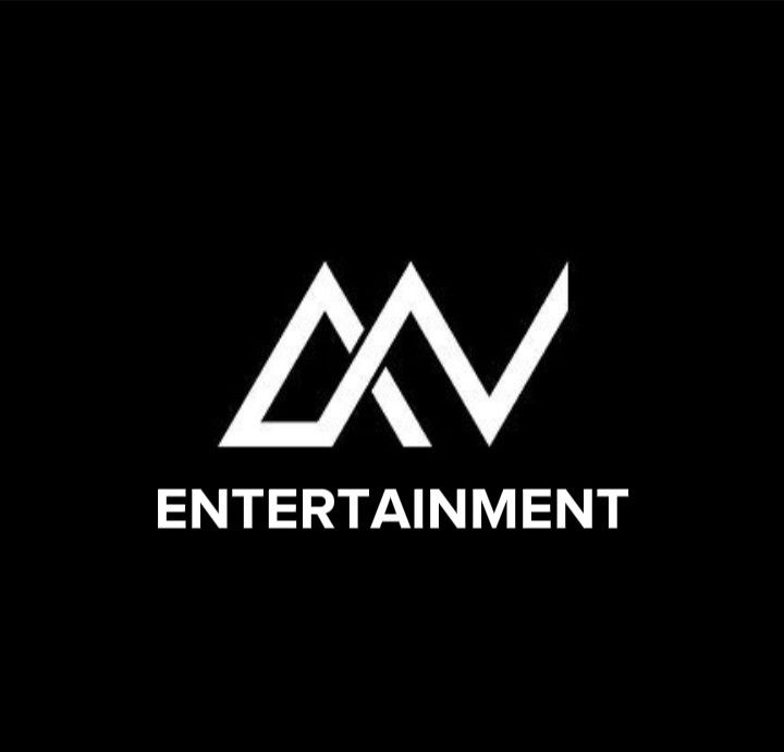 the logo for an entertainment company that has been designed to look like it is in black and white