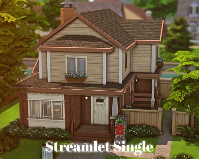 an animated house with the words streamlet single on it's front porch and stairs