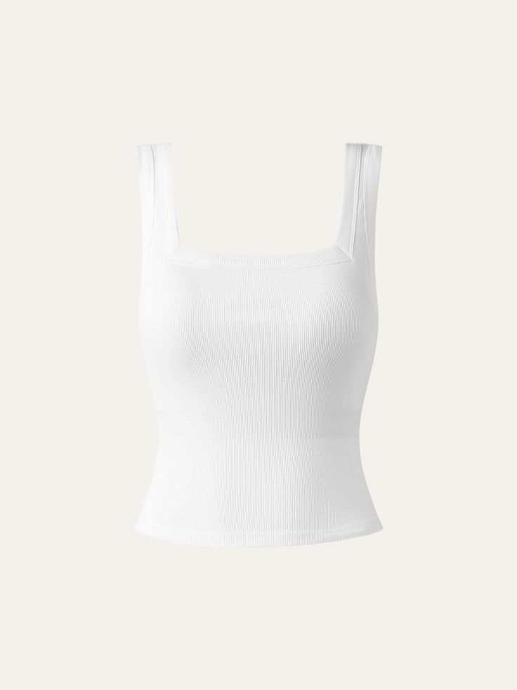 Square Open-Back Brami Tank Top Shuffle Outfit, Teen Fame Dr, High School Outfits, Slim Fit Top, Rock A, Padded Bras, My Clothes, Wide Straps, School Outfits