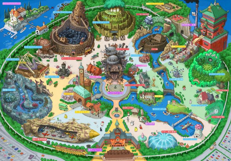 an amusement park map is shown in this image