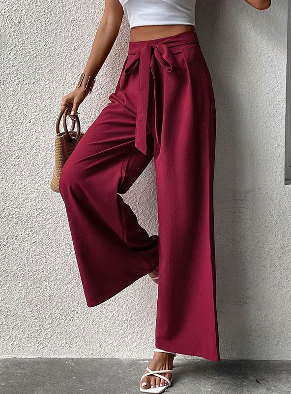 Fabric name: polyesterPant type: wide legsPant length: trousersWaist type: high waistPopular elements: wide legsColor: wine redSize: S,M,L,XL Formal Office Wear, Commuter Style, Sleeveless Dresses Casual, Formal Office, Push Up Swimsuit, Women Pants, White Maxi, Pink Midi Dress, Leg Design