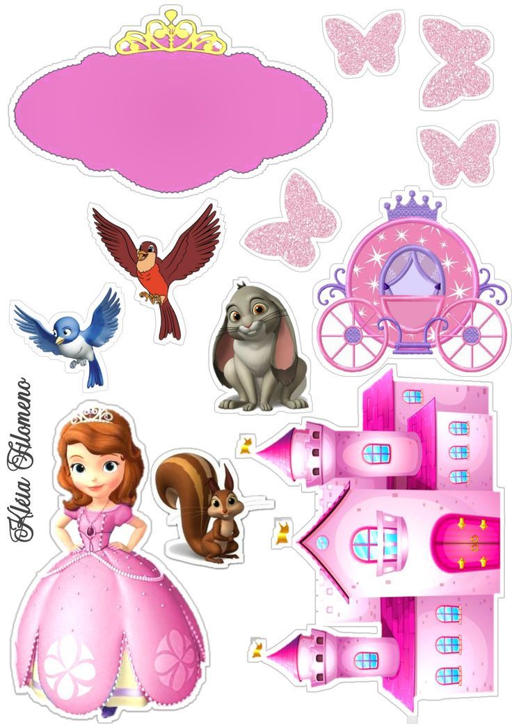 the princess stickers are all in pink