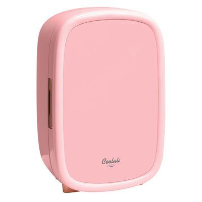 The beauty mini fridge is ideal for all your skincare tools, professional esthetician supplies, makeup essentials, cosmetics, and vanity accessories. A well-designed 12-liter interior is designed to optimize your makeup storage needs. Cooluli Color: Pink | Cooluli Beauty 0.42 cu. ft. Countertop Outdoor Rated Mini Fridge 16.5 H x 10.5 W x 10.0 D in red / in Pink | 16.70;16.70" H X 10.6;10.6" W X 10" D | Wayfair Esthetician Supplies, Portable Mini Fridge, Preppy Decor, Sephora Skin Care, Makeup Lovers, Vanity Accessories, Mini Fridges, Jade Roller, Skincare Tools