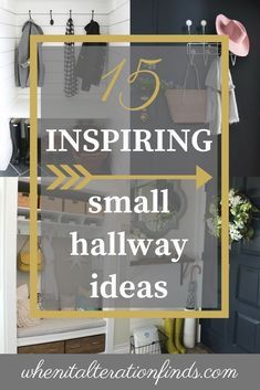 15 Inspiring Small Hallway Ideas | When It Alteration Finds Small Entrance Hall Ideas, Small Hallway Decorating, Small Entrance Halls, Hallway Tiles Floor, Rustic Entryway Table, Front Hallway, Home Entryway, Narrow Hallway Ideas, Small Hall