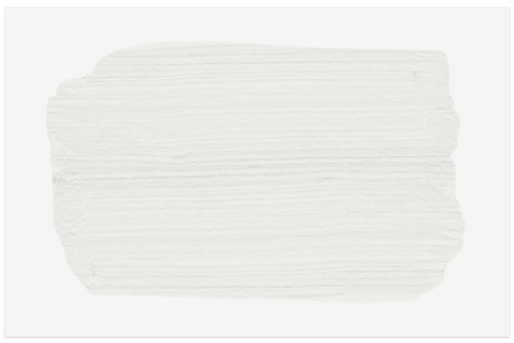 a white paint swatch on a white background