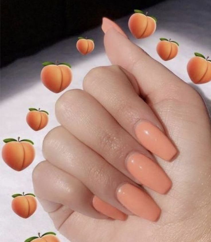 Peach Nails, Gold Nail Polish, Peach Fuzz, Nail Health, Acrylic Nails Coffin, Healthy Nails, Unique Nails, Kat Von D, Nail Designs Summer