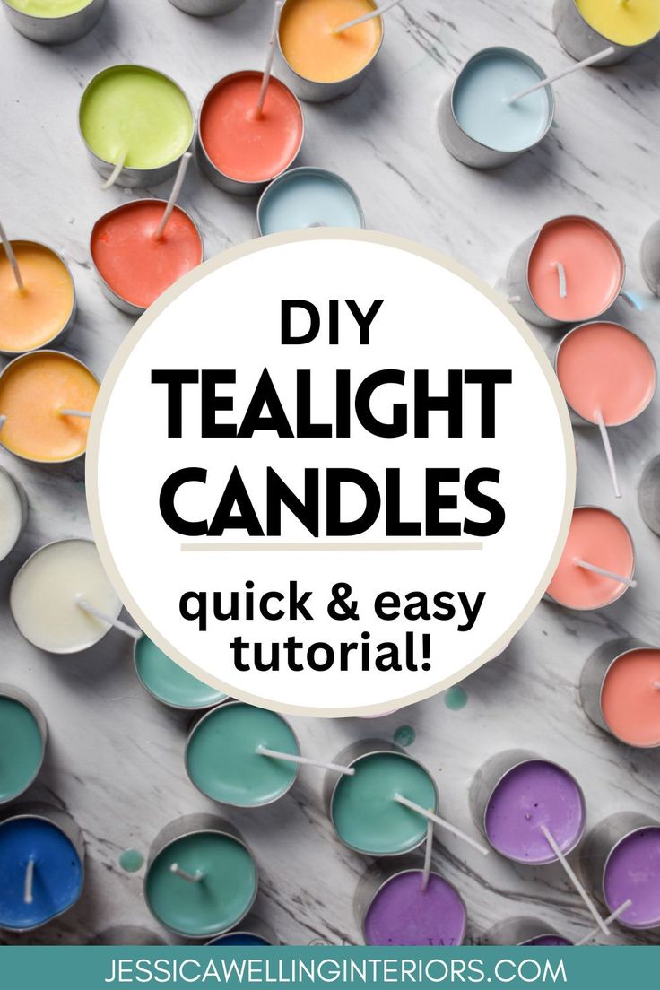 DIY Tealight Candles: quick & easy tutorial: overhead view of colorful tealight candles Diy Tealight Candles, Tealight Candles, Light Candles, Amazing Diy, Easy Tutorial, Tea Light Candles, Tealight, Craft Inspiration, Wax Melts