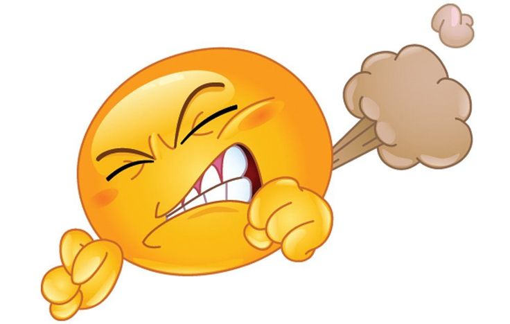 an emoticive smiley face holding a baseball bat with its mouth open and eyes closed