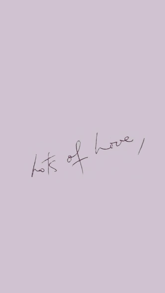 the words are written in cursive writing on a light purple background with black ink