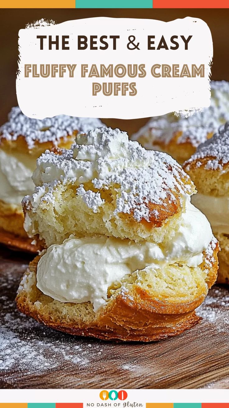 the best and easy fluffy famous cream puffs are made with only three ingredients