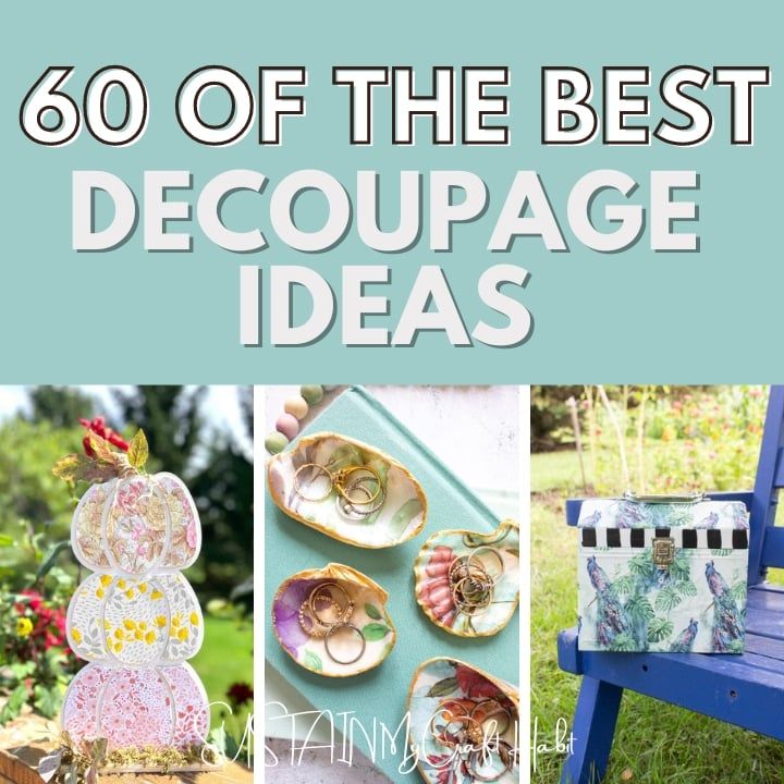 there are pictures of different items on this page and the words, 50 of the best decoupage ideas