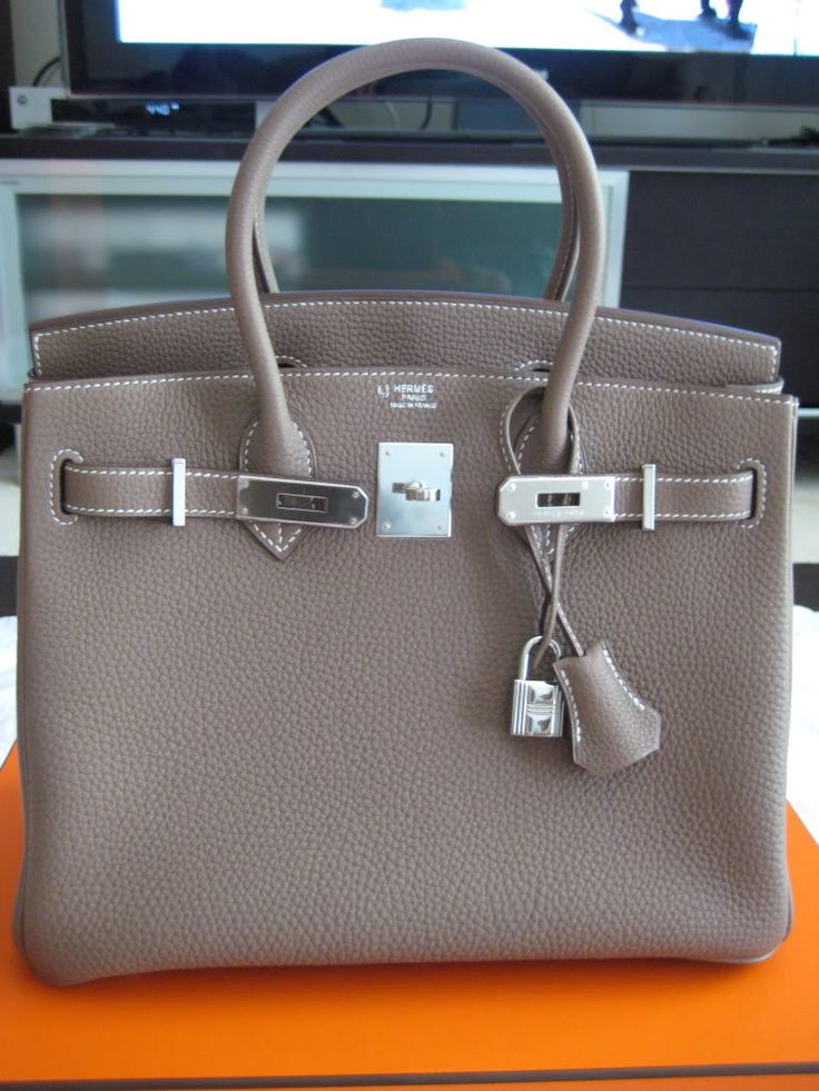 Click this image to show the full-size version. Hermes Birkin Etoupe, Birkin 30 Etoupe, Birkin 30, Hermes Birkin 30, Perfect Handbag, Togo Leather, Hermes Handbags, Prada Handbags, Hermes Bags