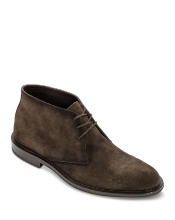 To Boot New York Men's Richard Chukka Boots Semi-formal Suede Boots With Plain Toe, Semi-formal Plain Toe Boots With Suede Lining, Formal Suede Boots With Goodyear Welt Construction, Formal Lace-up Chukka Boots In Calf Leather, Formal Plain Toe Desert Boots For Fall, Formal Fall Chukka Boots With Branded Insole, Fall Formal Chukka Boots With Branded Insole, Classic Formal Desert Boots With Moc Toe, Formal Fall Desert Boots With Rubber Sole