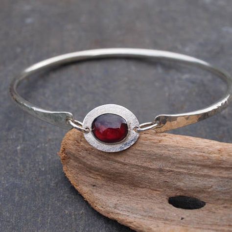 ARC Jewellery - A gallery of my handmade silver jewellery, arc Minimalist Bangle, Unique Bangle, Handmade Silver Jewellery, Silver Jewelry Design, Sterling Silver Bangle, Handmade Bangles, Garnet Stone, Jade Jewelry, Sterling Silver Bangles