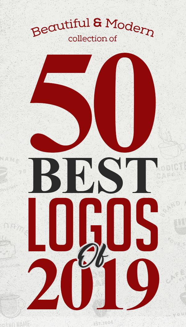 the 50 best logos of 2009 - present in red and black on a white background