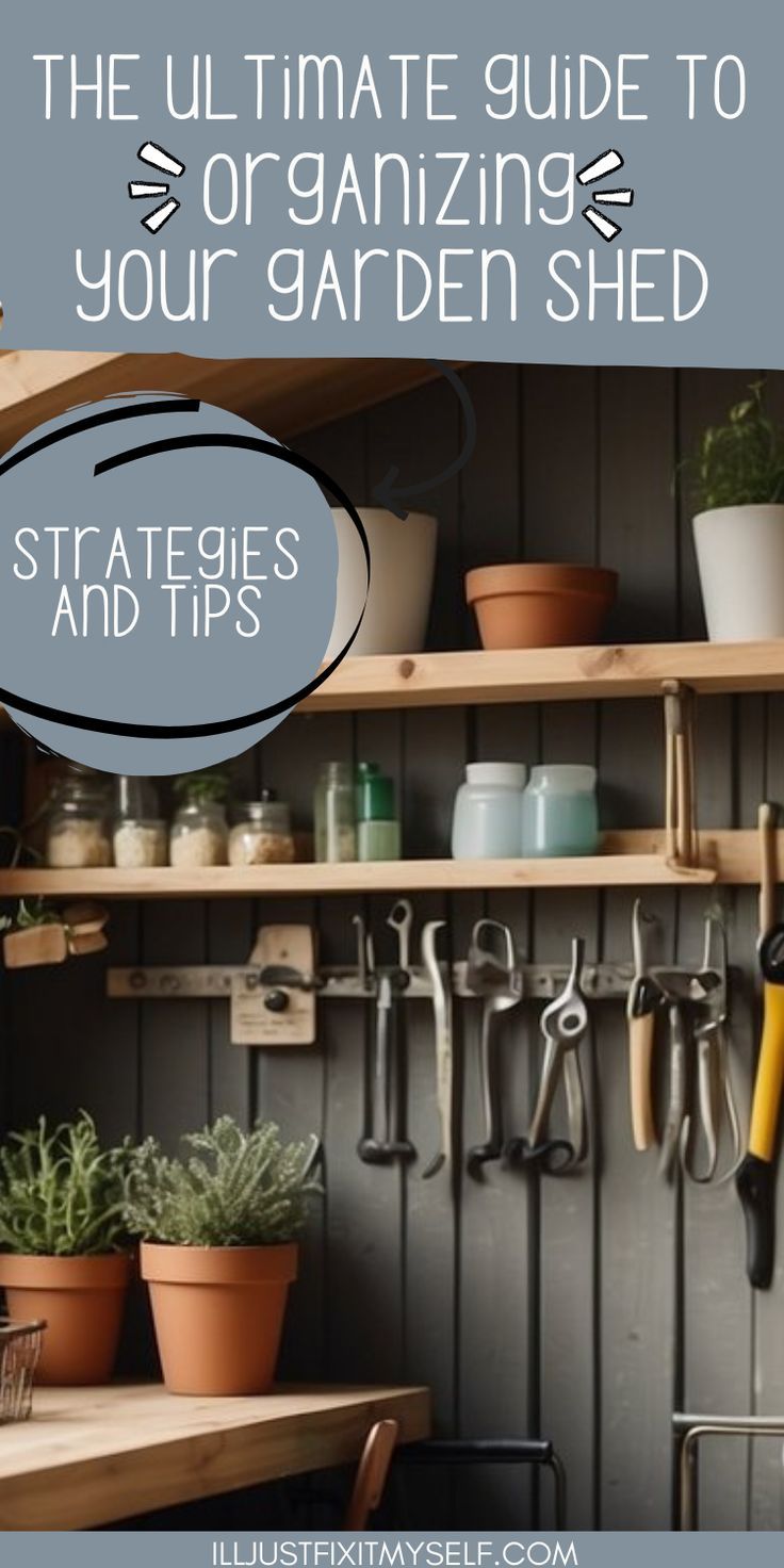 Garden shed showcasing vertical storage solutions. Tips For Organizing, Gardening Projects, Clever Storage, Garden Shed, Outdoor Projects, Organization Ideas, Like A Pro, Fix It, Storage Solutions