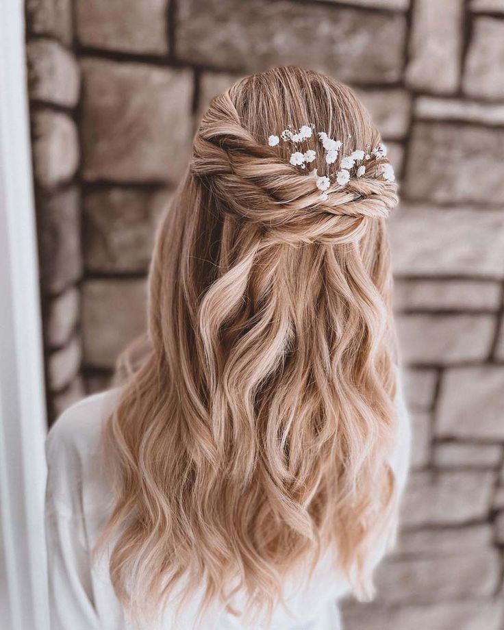 Bridesmaid Hairstyles Easy, Bridesmaid Hair Children, Grad Hairstyles, Junior Bridesmaid Hair, Wrap Around Braid, Hair Colour Ideas, Bridesmaid Updo, Romantic Updo, Prom Hairstyles For Short Hair