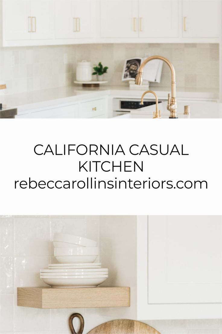 the california causal kitchen is clean and ready for us to use