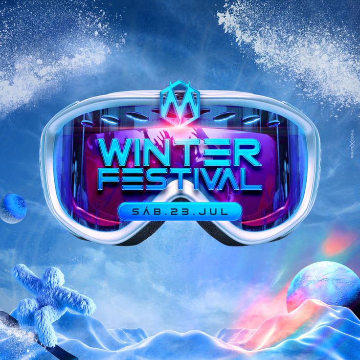 an advertisement for winter festival in the sky