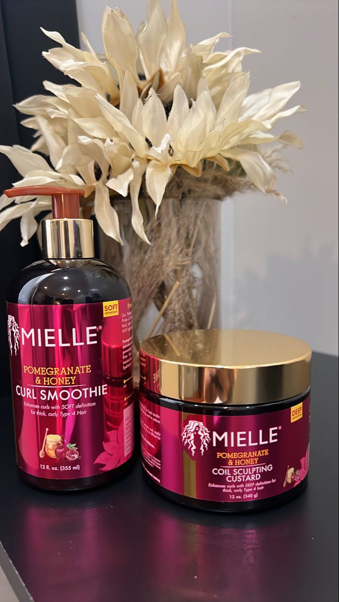 My fav Mielle Product Miele Hair Products, Mielle Pomegranate And Honey, Cream Of Nature, 4c Hair Products, Hair Care Routine Products, Curly Products, Black Natural Hair Care, Curl Products, Hair Growth Journey