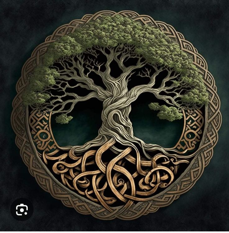 the celtic tree of life is depicted in this image