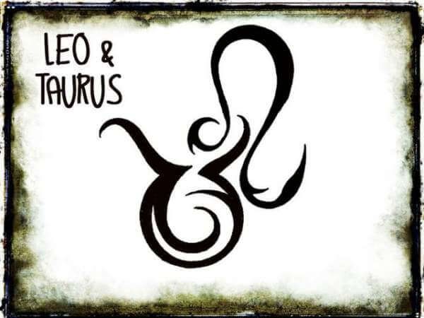 the logo for leo and taurus is shown in black on an old white background