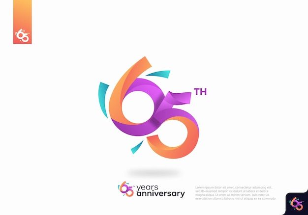 the logo for an anniversary celebration is displayed on a white background with purple and orange colors