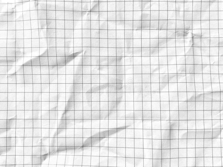 white crumpled paper with squares and lines on it