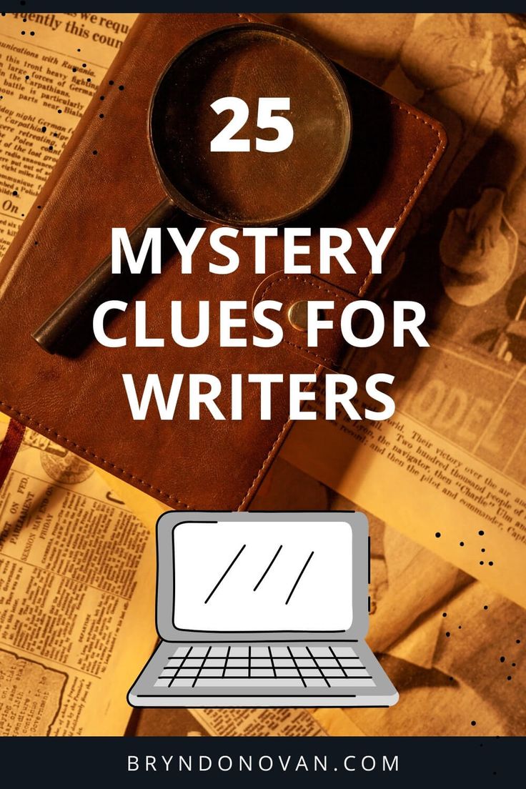 a book with the title 25 mystery clues for writing