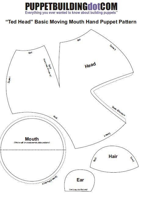 a paper doll's sewing pattern with the words, head and mouth cut out