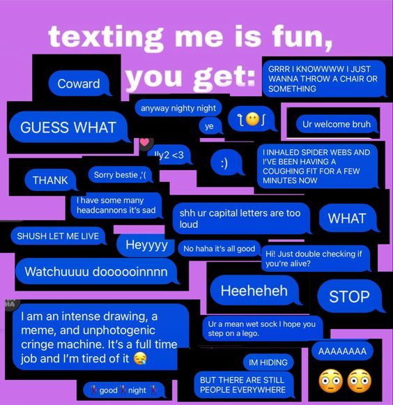 the texting message is fun, you get and it looks like they are talking to each other