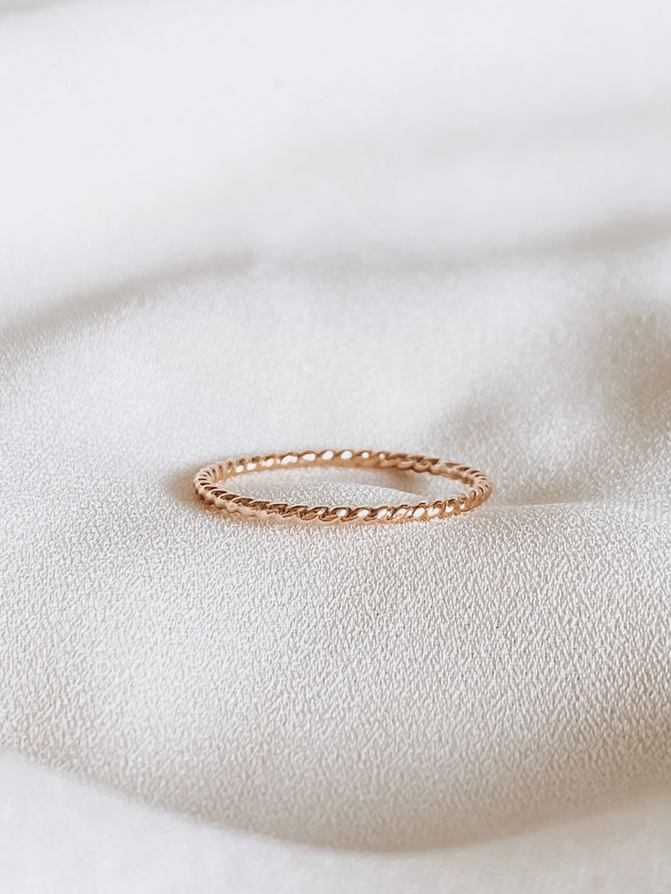 Twist Stackable Ring Gold Gold Rings Stackable, Twist Ring, Stackable Ring, Beautiful Textures, Necklace Sizes, Stackable Rings, Wear It, Ring Necklace, Rose Gold Ring