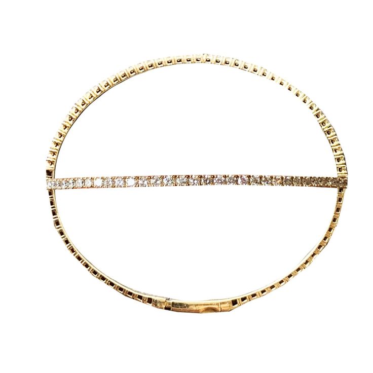 Diamond Flex Bangle in Gold Modern Flexible Round Bangle, Modern Flexible Round Diamond Bracelet, Modern Flexible Round Tennis Bracelet, Modern Flexible Tennis Bracelet, Diamond White Bangle With Single Cut Diamonds, Modern Brilliant Cut Bangle, Modern Brilliant Cut Round Bangle, Modern Hand Set Round Diamond Bracelet, Modern Hand-set Round Diamond Bracelet