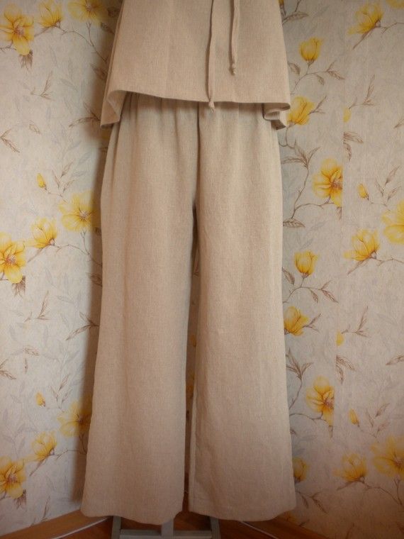 wide leg linen pant loose pant made to order by EcoFriendlyForU Loose Womens Pants, Women Pants Outfit, Linen Pant, Pants Women Fashion, Pantsuits For Women, Wide Leg Linen Pants, Womens Pants, Baggy Pant, Loose Pants