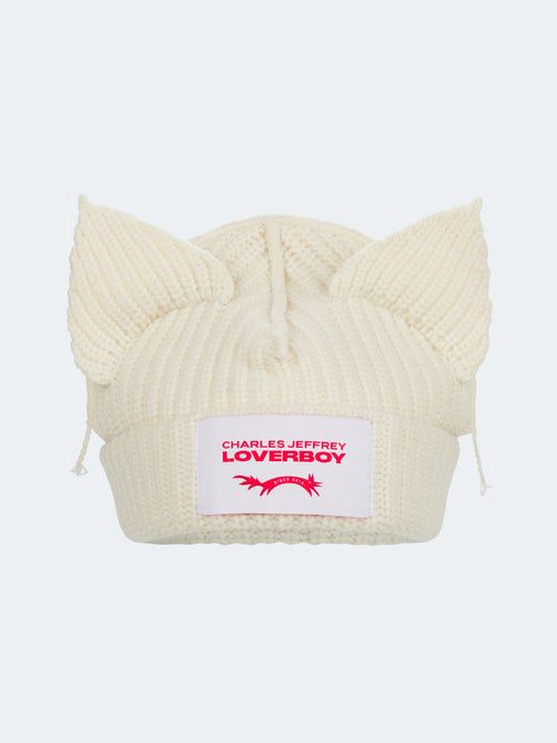 Hats and Chunky Beanies with ears | Charles Jeffrey Loverboy Loverboy Beanie, Charles Jeffrey Loverboy, Beanie With Ears, Charles Jeffrey, Strapless Ruffle Dress, Iphone Stickers, Chunky Beanie, Teen Swag Outfits, Denim Jeans Men