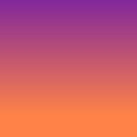 an orange and purple ombreed background with some black dots on the bottom right corner