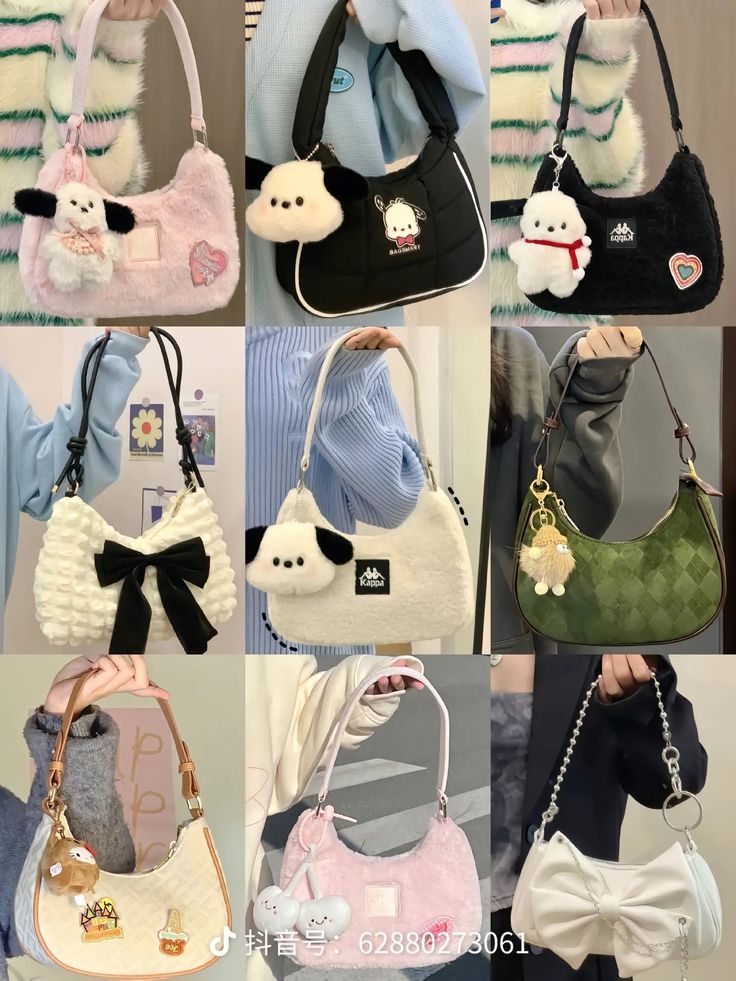 Shoulder Bag Aesthetic, Korean Bag, Stylish School Bags, Kawaii Bags, My Style Bags, Aesthetic Bags, 사진 촬영 포즈, Shoes Outfit Fashion, Fashion Top Outfits