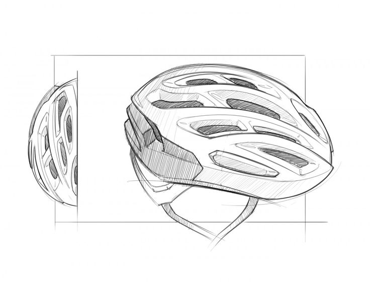 the front and back views of a bicycle helmet